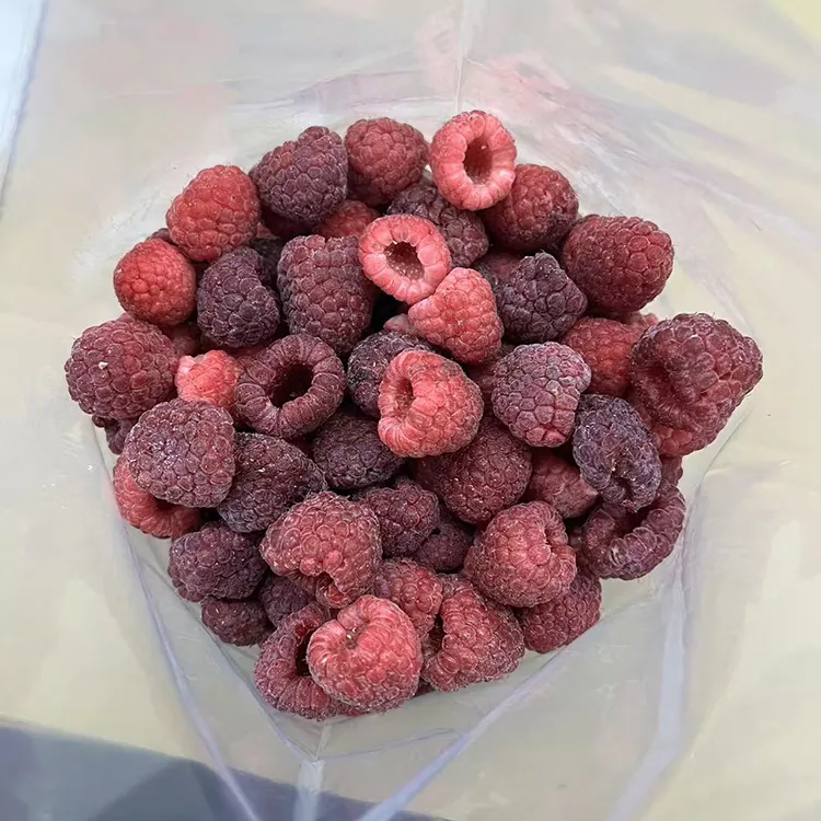 Raspberry Cas oo dhan barafaysan IQF Premium